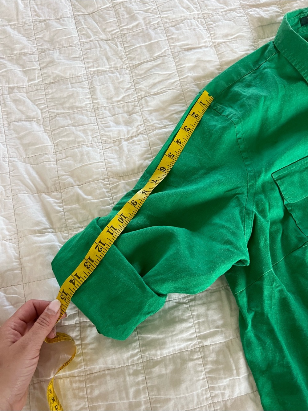 Ralph Lauren 💯 Linen green women’s button up shirt size 3X - Picture 9 of 11
